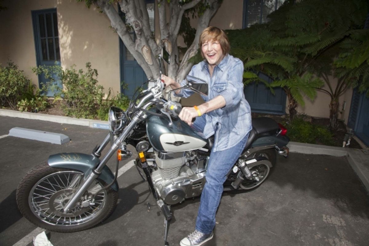 Geri Jewell (Facts of Life and Deadwood) rides bike at 
