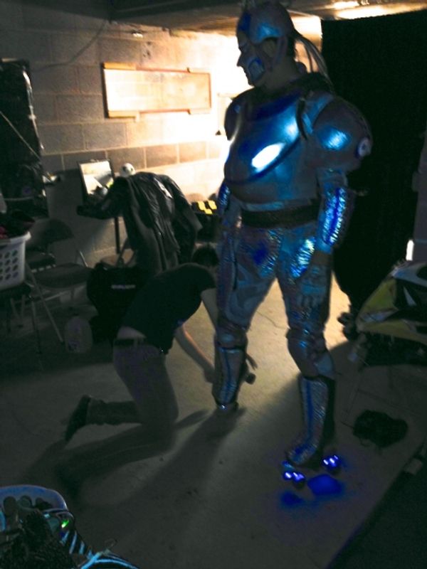 Electra (Dustin Dubreuil) gets some last minute adjustments before the show Photo