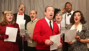 The cast of IT''S A WONDERFUL LIFE: A Live Radio Play (From left: Patricia Butler, Dave Parke, Terry Delegeane, Ben Lupejkis, Vada Foster, Darryl Maximilian Robinson and Samantha Barrios.) @ BroadwayWorld The cast of IT''S A WONDERFUL LIFE: A Live Radio Play (From left: Patricia Butler, D Photo