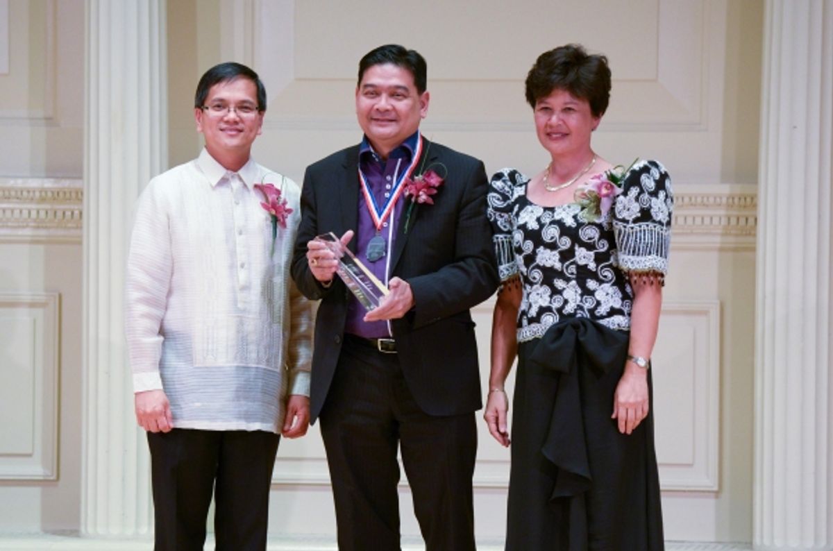 DCG Zaldy Patron, Edwin Josue (for the Foundation for Filipino Artists Inc.), Judge Lorna Schofield at 