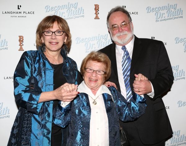 Director Julianne Boyd, Dr. Ruth Westheimer and Playwright Mark St. Germain  Photo