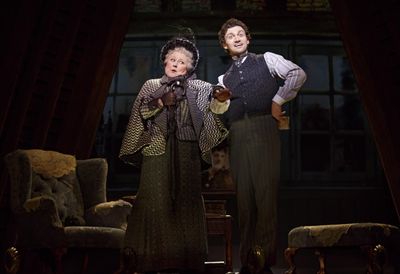 Jane Carr as Miss Shingle and Bryce Pinkham Photo