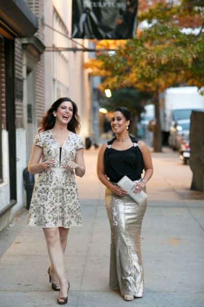 Sing for Hope Co-Founders Camille Zamora & Monica Yunus arrive at Center548 in Chelse Photo