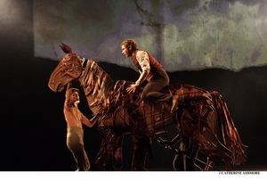JACK HOLDEN as Albert in War Horse, with TOBY OLIÃ'Ë†, THOMAS WILTON and MICHAEL Photo