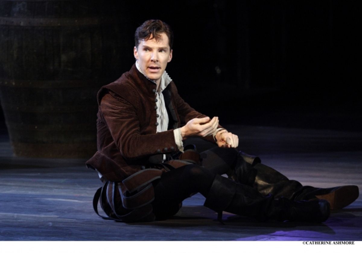 BENEDICT CUMBERBATCH as Rosencrantz in Rosencrantz and Guildenstern Are Dead by Tom Stoppard (the play was first performed at the National Theatre in 1967 with John Stride and Edward Petherbridge in the title roles) at 