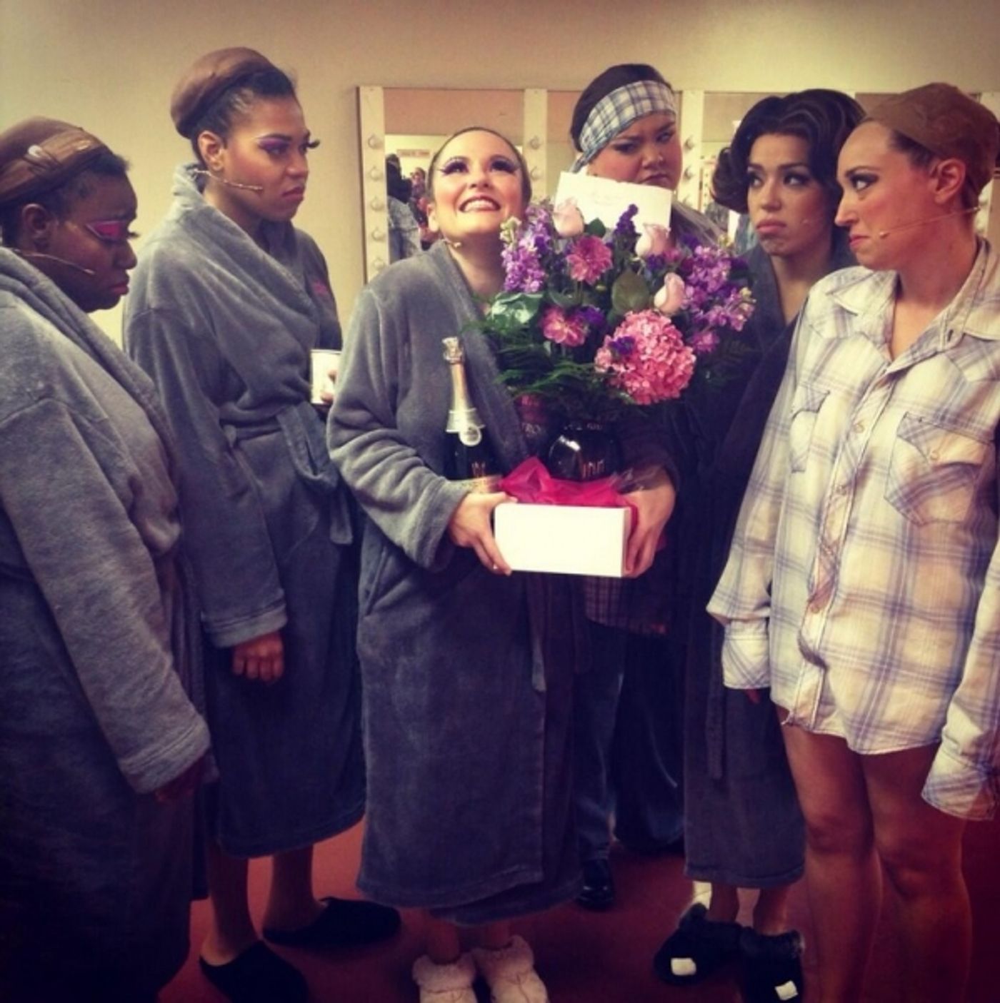 Photo Flash: Saturday Intermission Pics, Nov 2, Part 2 - Ladies of ANNIE Dress as The Orphans for Halloween and More! Image