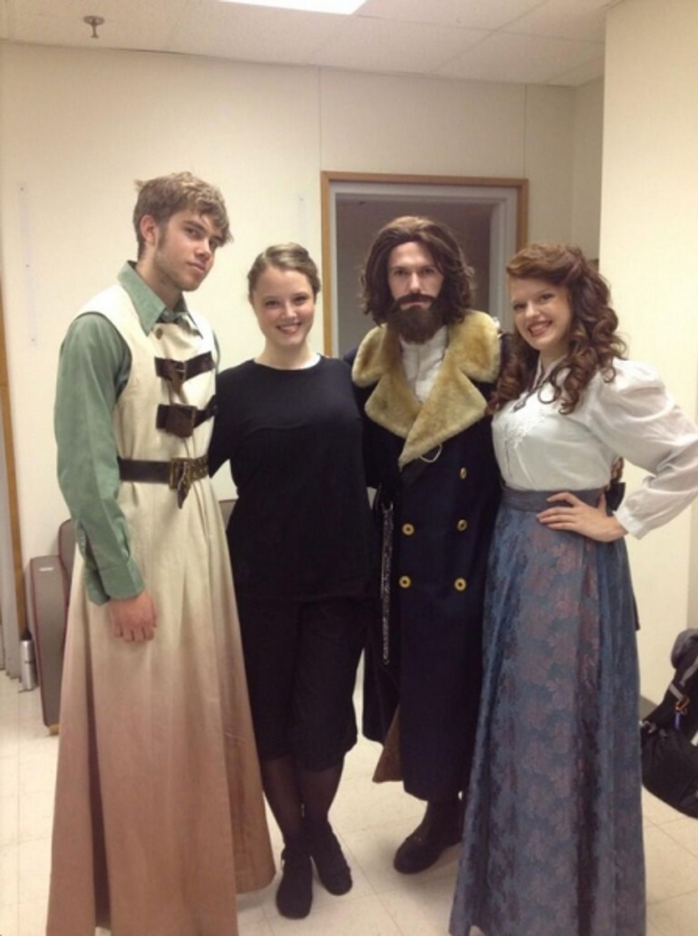 Photo Flash: Saturday Intermission Pics, Nov 2, Part 2 - Ladies of ANNIE Dress as The Orphans for Halloween and More! Image