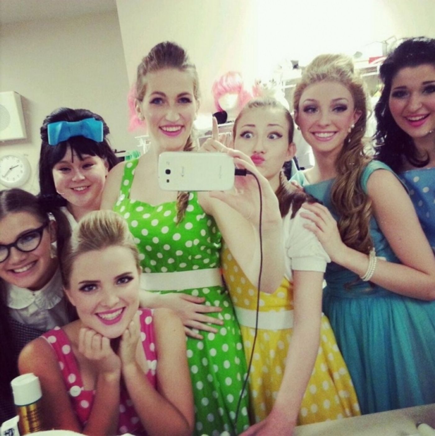 Photo Flash: Saturday Intermission Pics, Nov 2, Part 2 - Ladies of ANNIE Dress as The Orphans for Halloween and More! Image