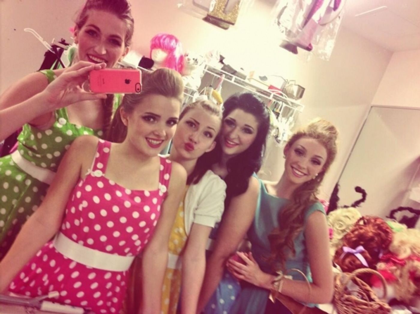 Photo Flash: Saturday Intermission Pics, Nov 2, Part 2 - Ladies of ANNIE Dress as The Orphans for Halloween and More! Image