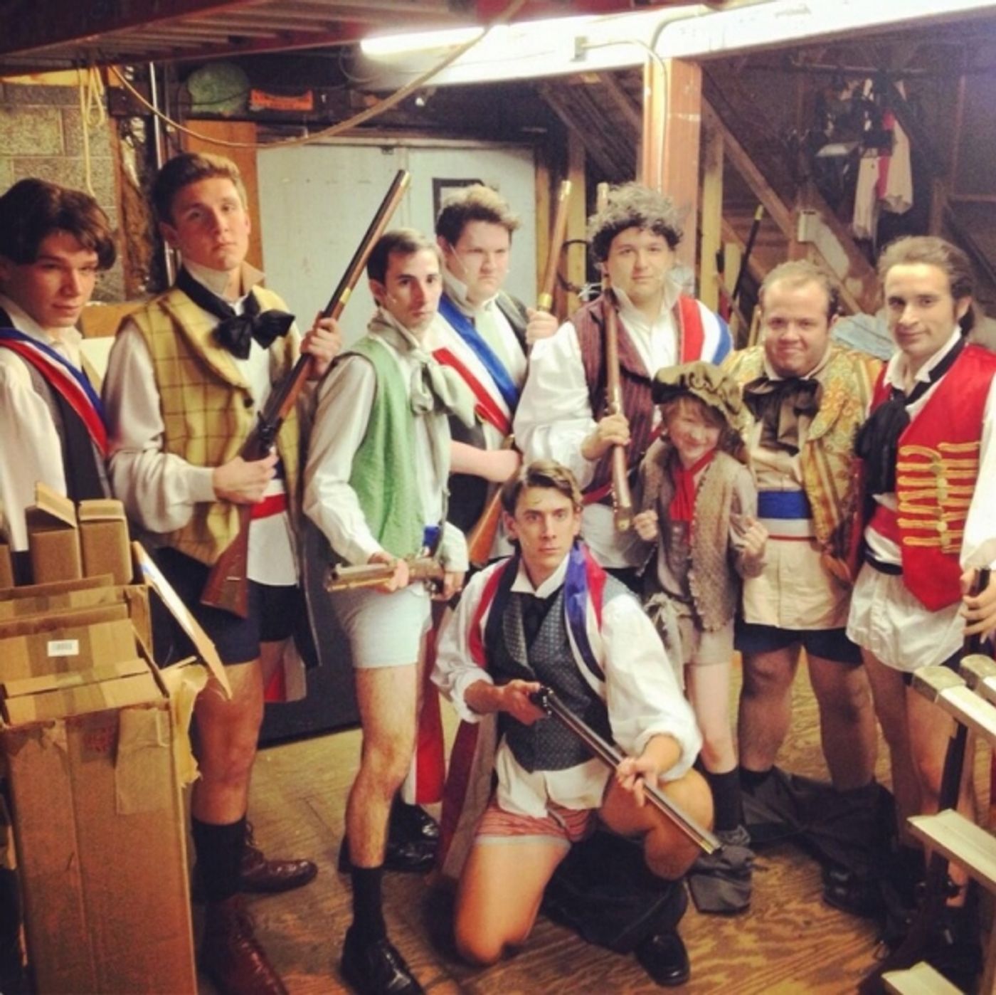 Photo Flash: Saturday Intermission Pics, Nov 2, Part 2 - Ladies of ANNIE Dress as The Orphans for Halloween and More! Image