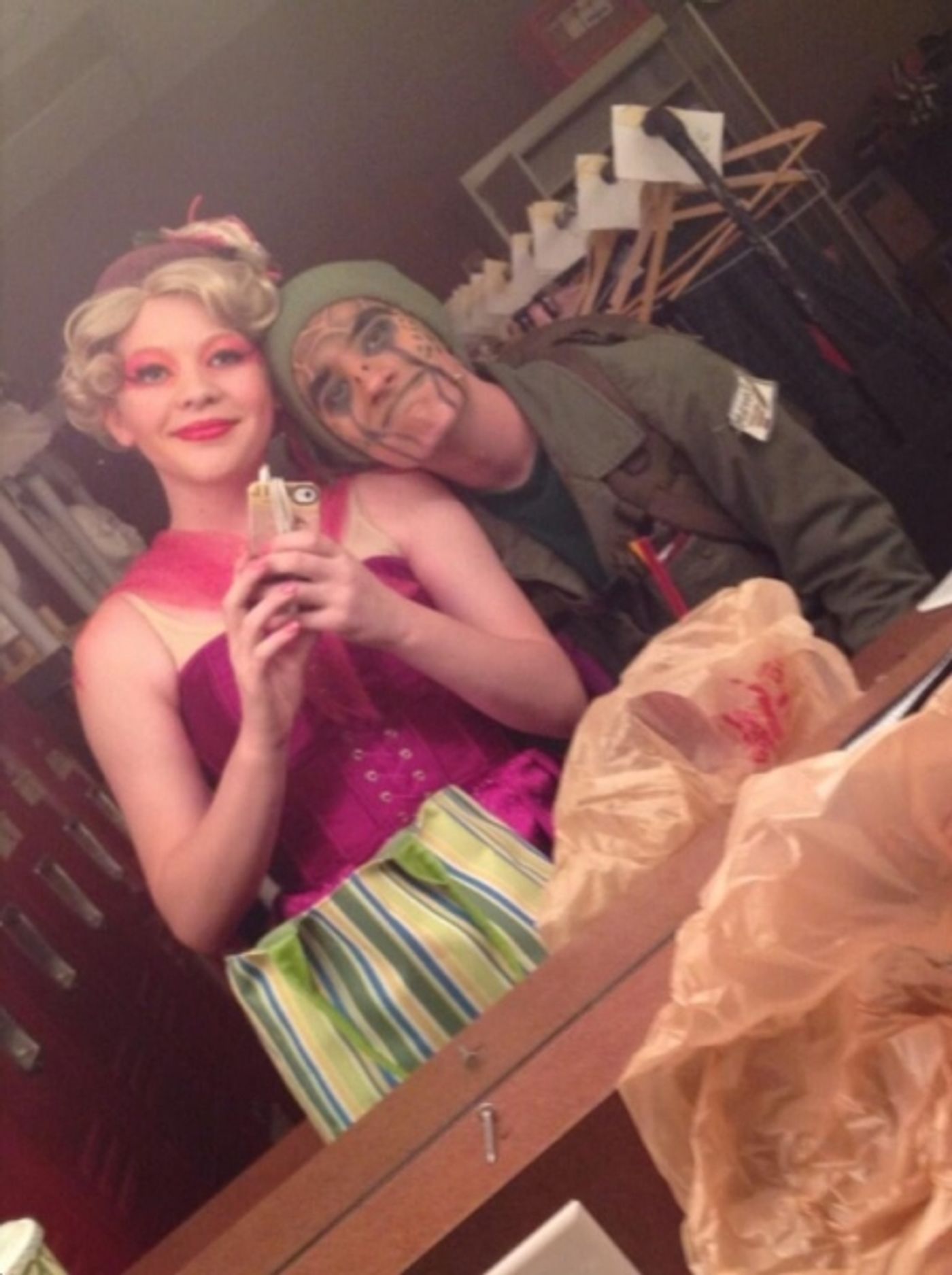 Photo Flash: Saturday Intermission Pics, Nov 2, Part 2 - Ladies of ANNIE Dress as The Orphans for Halloween and More! Image