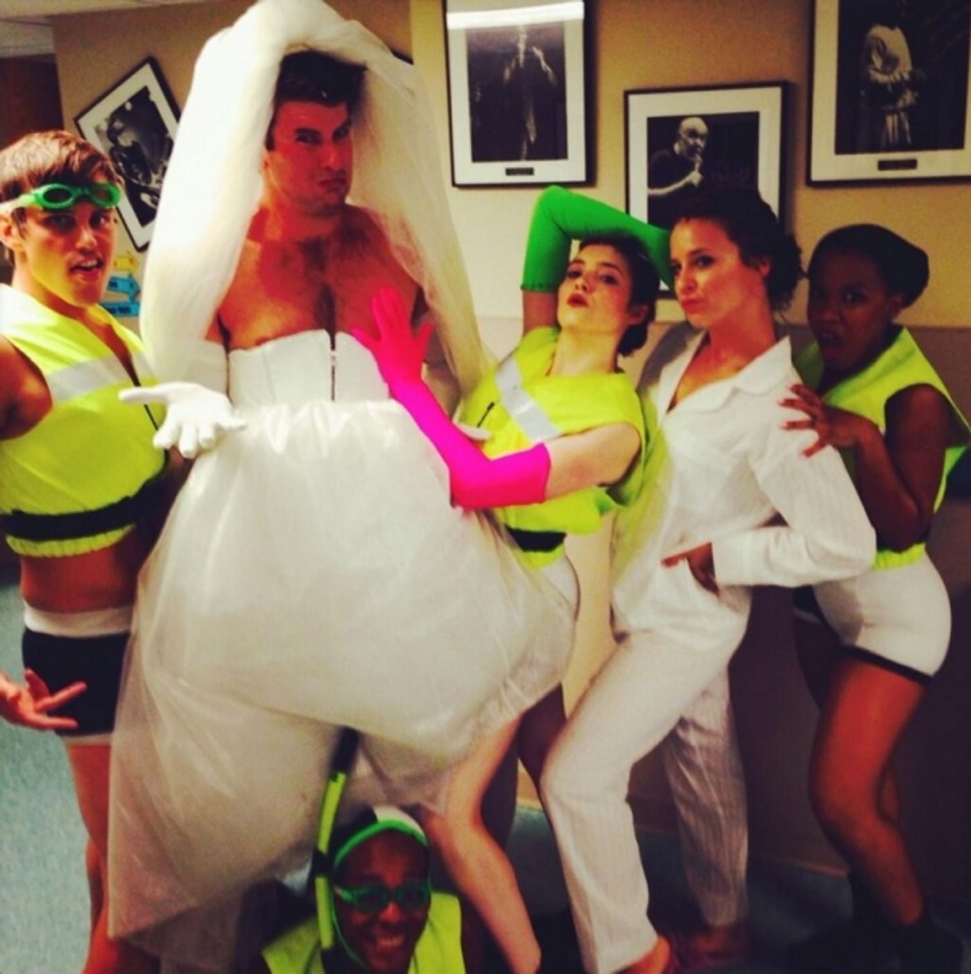 Photo Flash: Saturday Intermission Pics, Nov 2, Part 2 - Ladies of ANNIE Dress as The Orphans for Halloween and More! Image