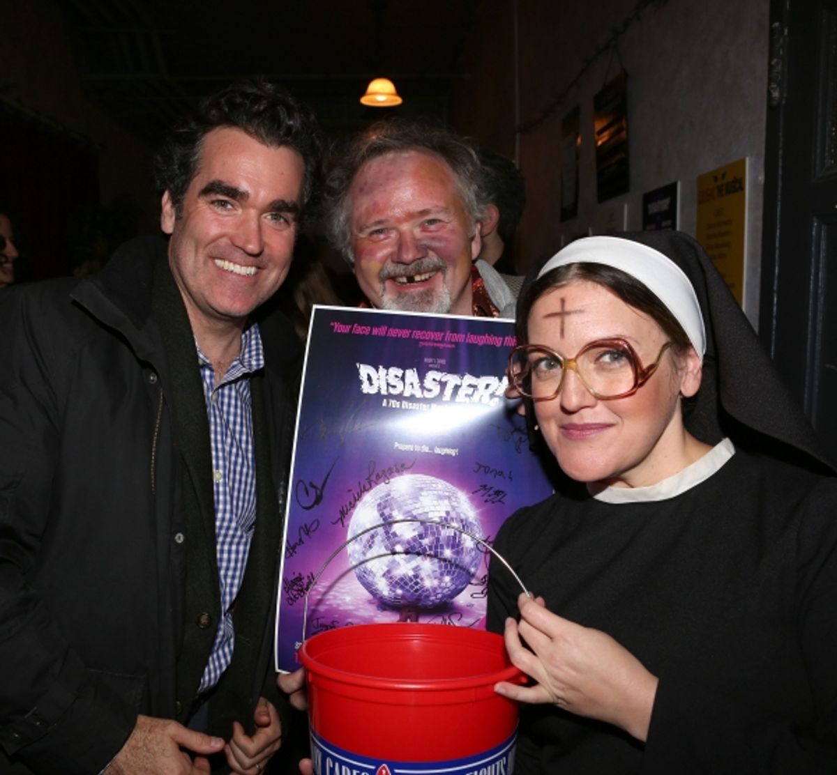 Brian d''Arcy James, Tom Riis Farrell and Jennifer Simard at 