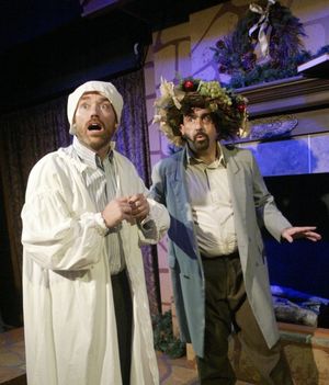 Chris McNair and Stephen Alan Carver encounter holiday spirits Photo