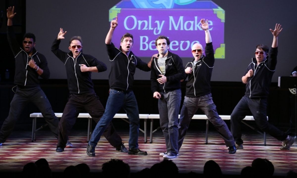 David Josefsberg, Rob McClure and the cast of ''Honeymoon in Vegas''   at 