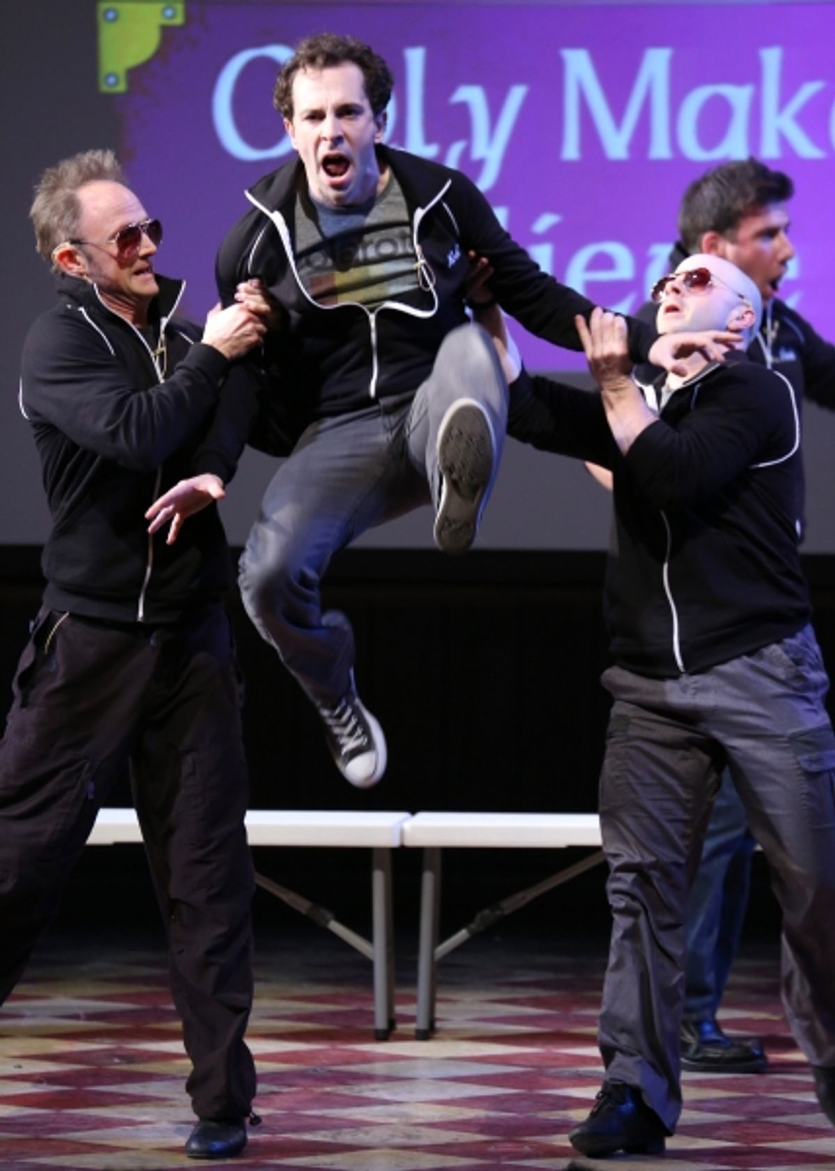 Rob McClure and cast  at 