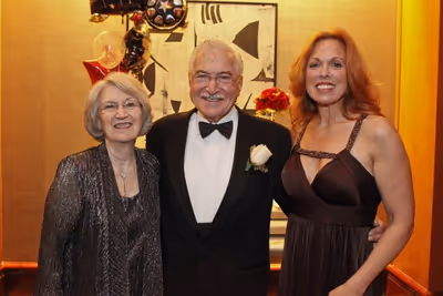 Carolee Carmello with honorees Eileen and N. Karry Paragano of Bernardsville, NJ. Photo