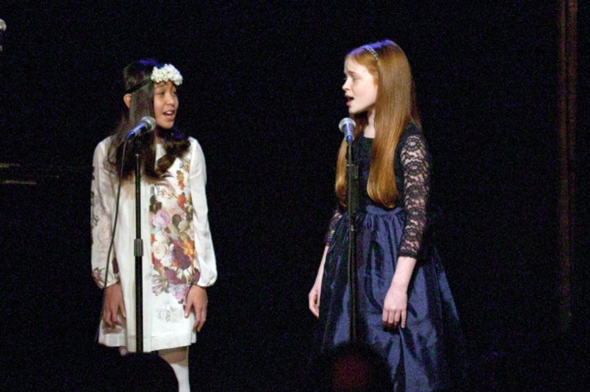 Amaya Braganza and Sadie Sink (both from Annie) at 