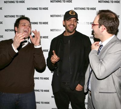 Derek Delgaudio, David Blaine and Helder Guimaraes  Photo