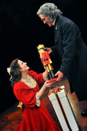Dara Cameron as Marie and Rob Rahn as Drosselmeyer Photo