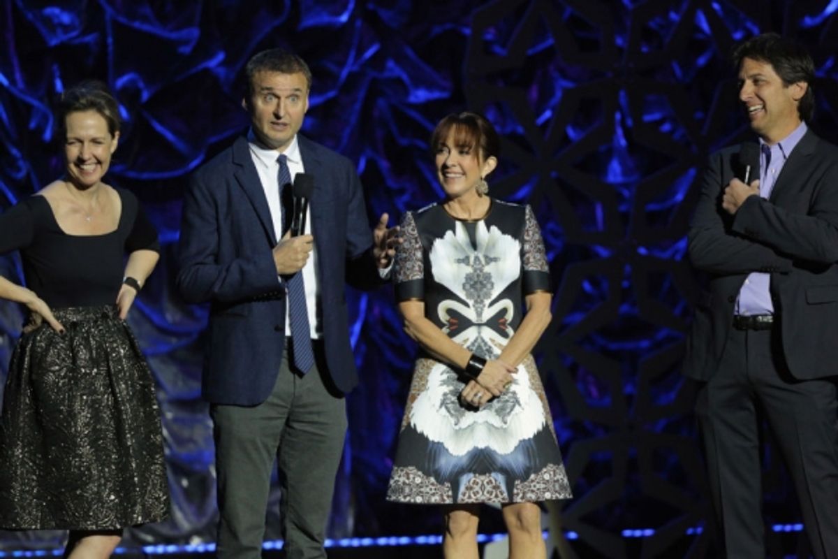 Monica Rosenthal, Phil Rosenthal, Patricia Heaton and Ray Romano at 