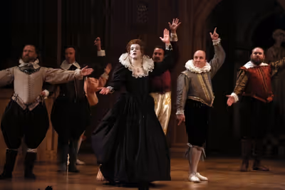 Joseph Timms, Paul Chahidi with the cast  Photo