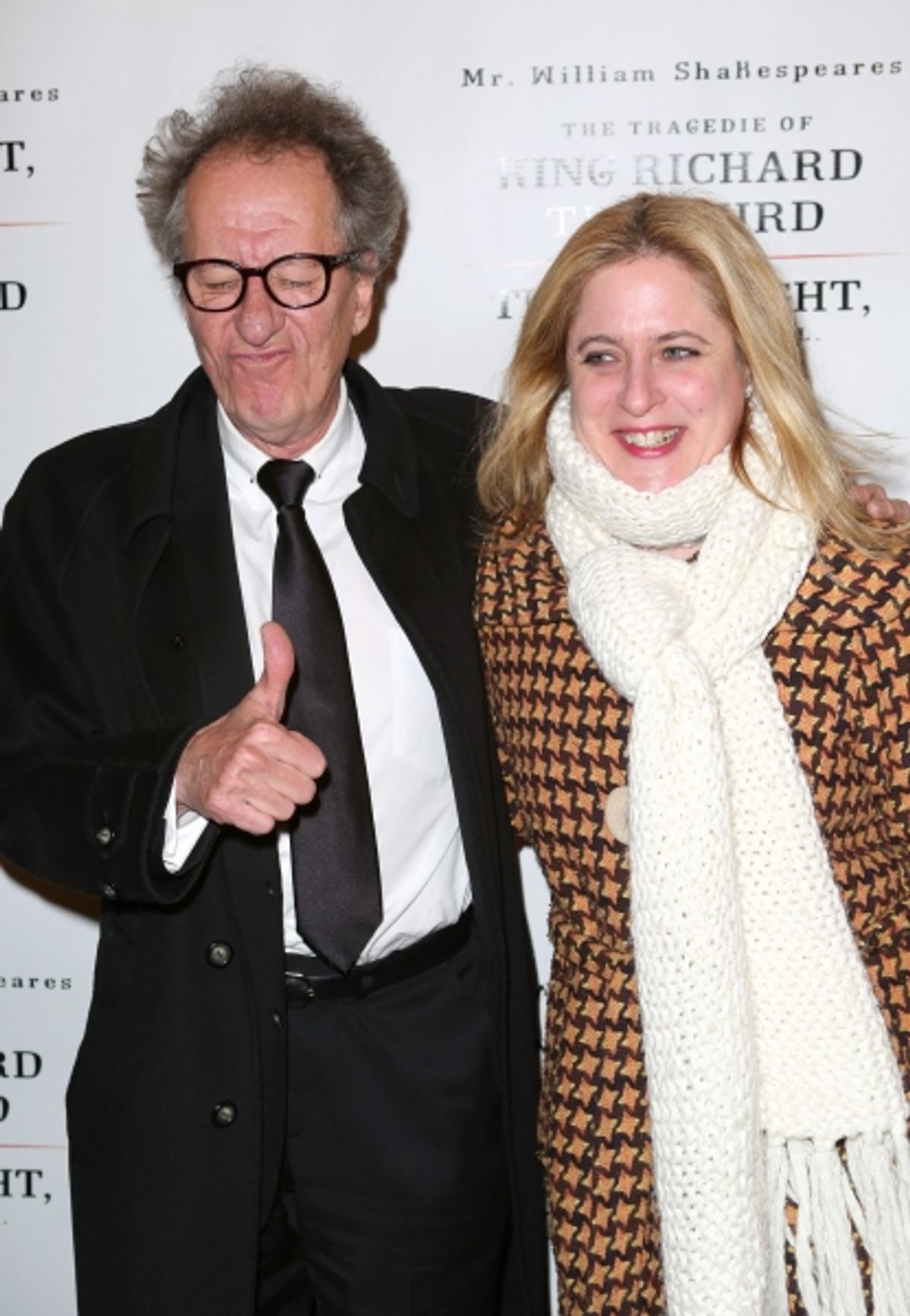 Geoffrey Rush and Lisa Lambert  at 