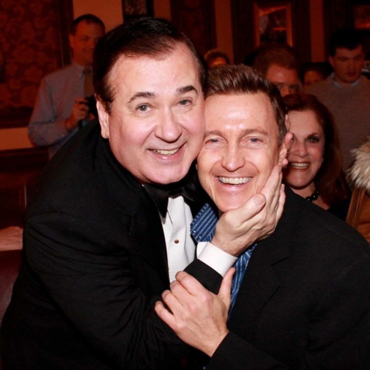 LEE ROY REAMS with his co-star from  ''The Proeducers,'' LEWIS J. STADLIN  at 