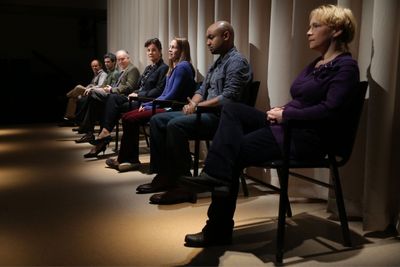 Ethan Phillips, Michael Crane, Reed Birney, Margaret Colin, Kristen Bush, Francois Ba Photo