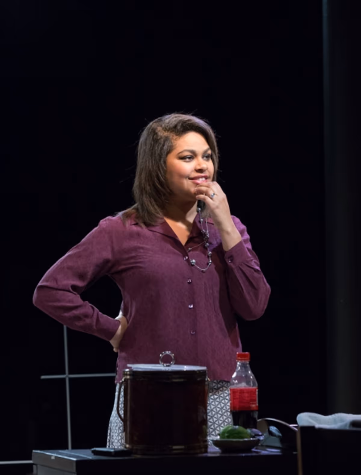 Tia Patrick as Samira Kreutzer at South Bend Civic Theatre's PERFECT MENDACITY, Now Playing