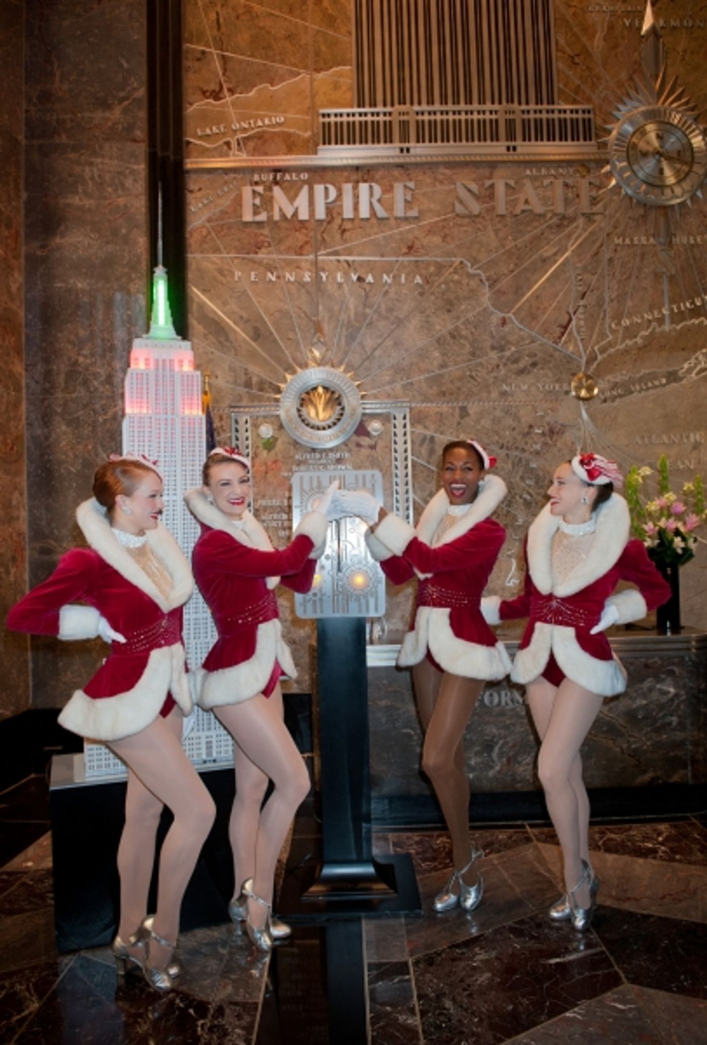 Photo Flash: Rockettes Light Empire State Building for CHRISTMAS SPECTACULAR Opening Night! Image