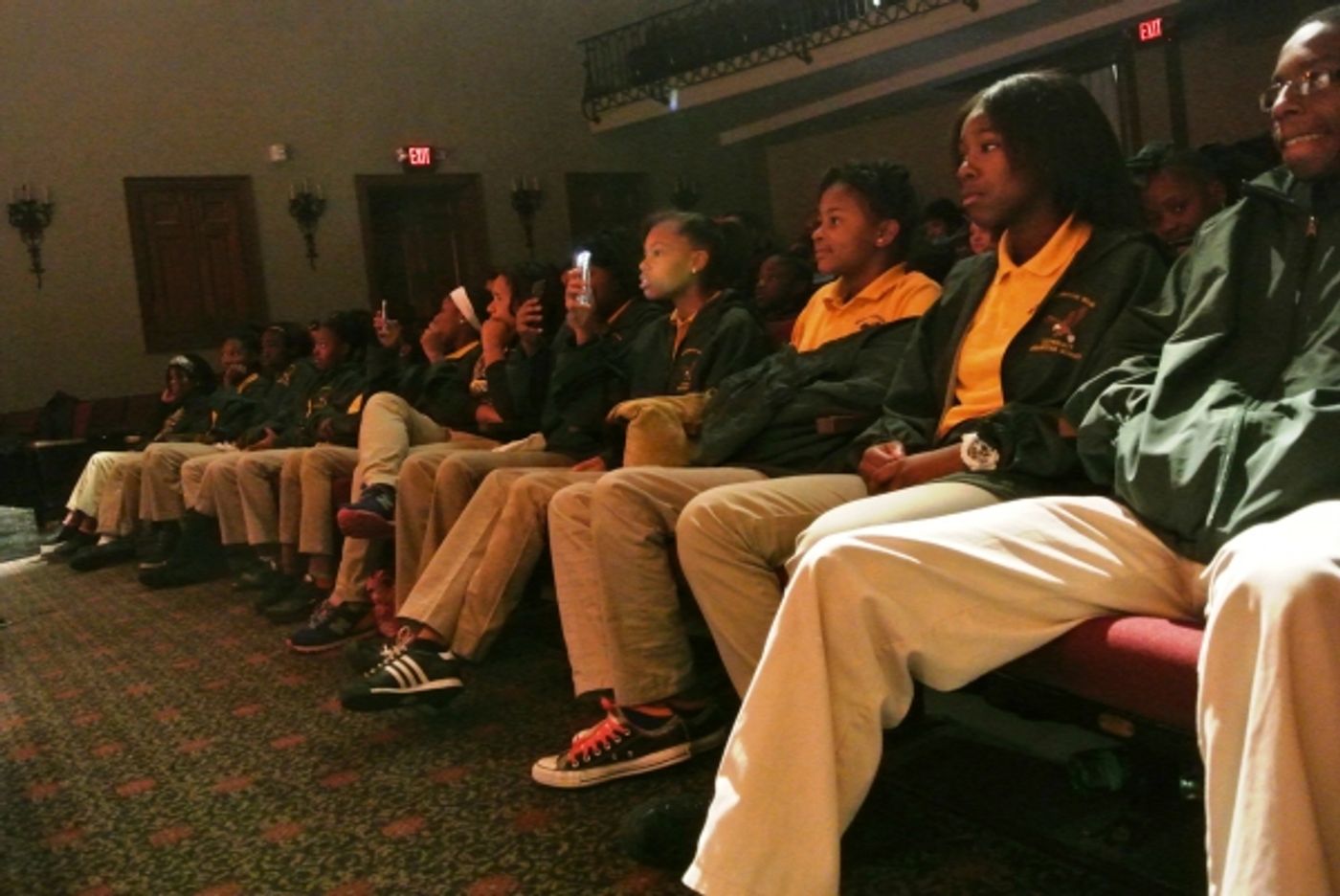 Photo Flash: Cast Members of Le Petit's HAIR Teach Music, Movement to Algiers Charter School Students Image