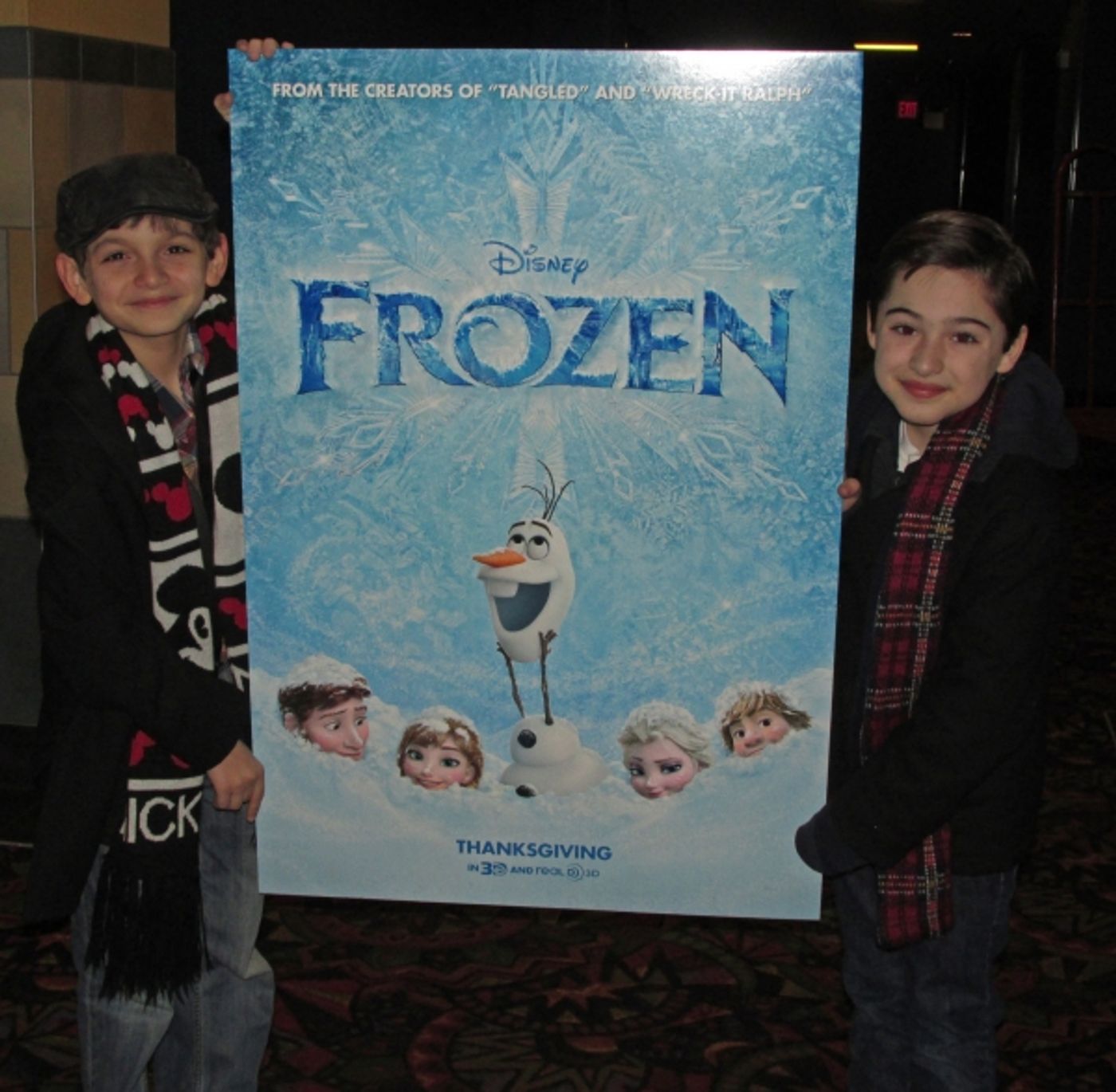 Photo Flash: NEWSIES Casts Gets FROZEN at NYC Screening Image
