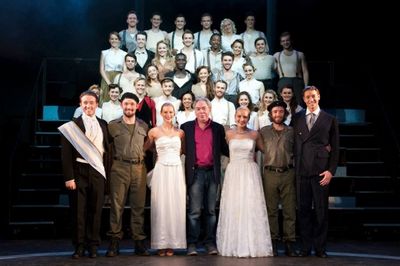 Cast of EVITA with Andrew Lloyd Webber Photo