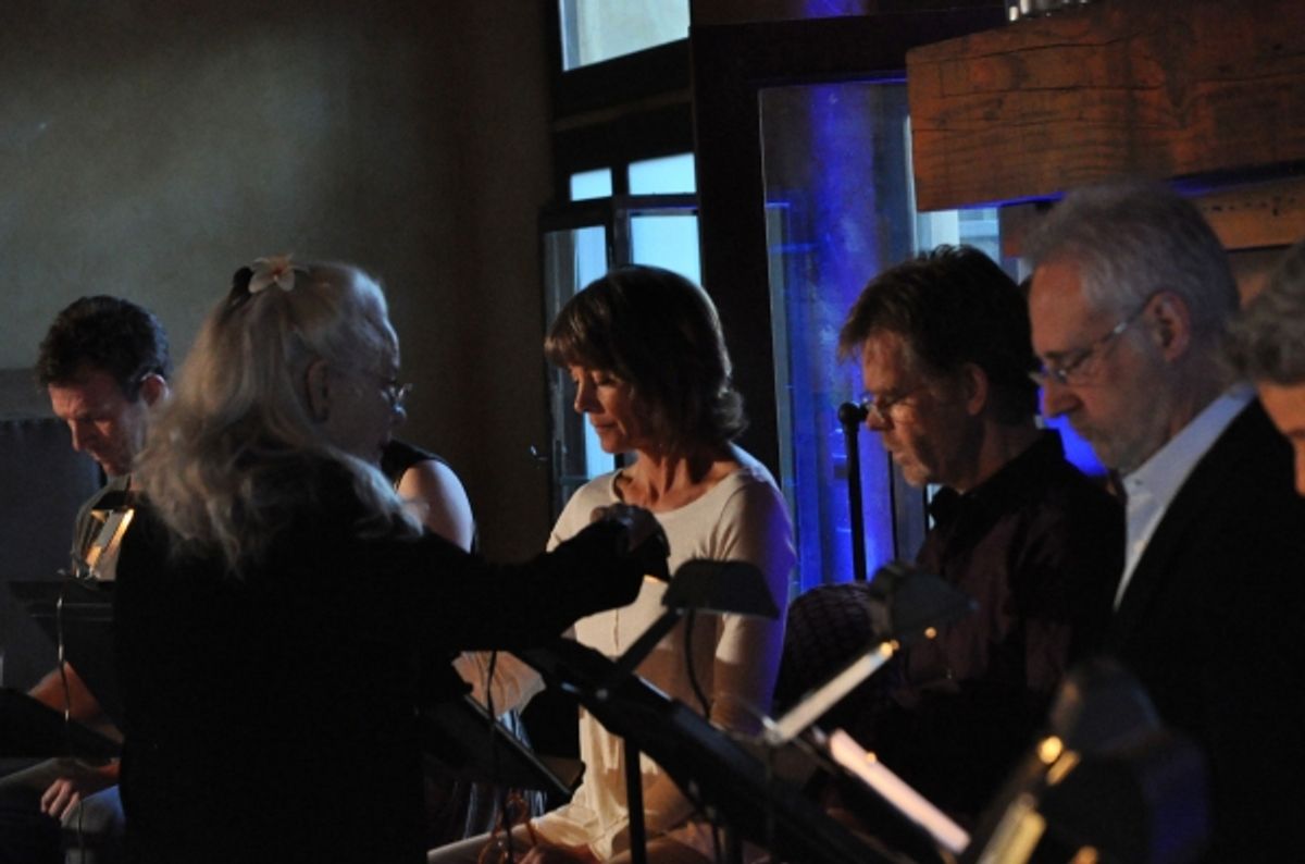 Ellen Geer directs Aaron Hendry, Wendie Malick, William H. Macy and Brent Spiner at 