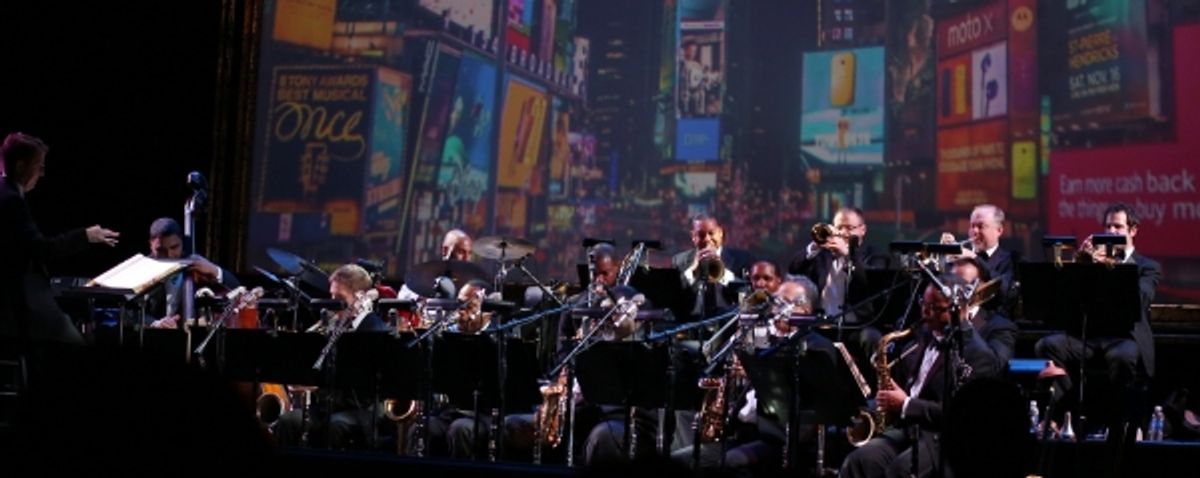 Conductor David Loud and Wynton Marsalis with the Jazz at Lincoln Center Orchestra at 