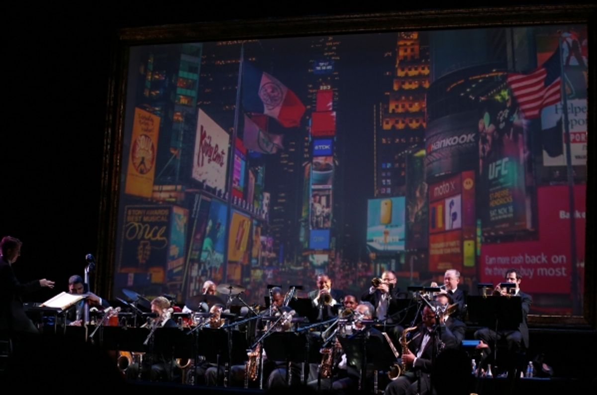 Conductor David Loud and Wynton Marsalis with the Jazz at Lincoln Center Orchestra at 