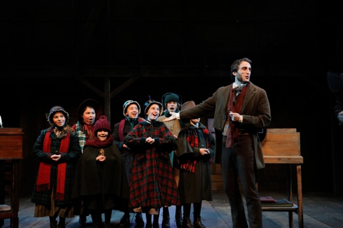 The children''s cast with Charlie Thurston as Bob Cratchit at 