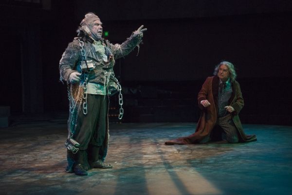 Ron Keaton (MarleyÃ¢â‚¬s Ghost) and Larry Adams (Scrooge) Photo