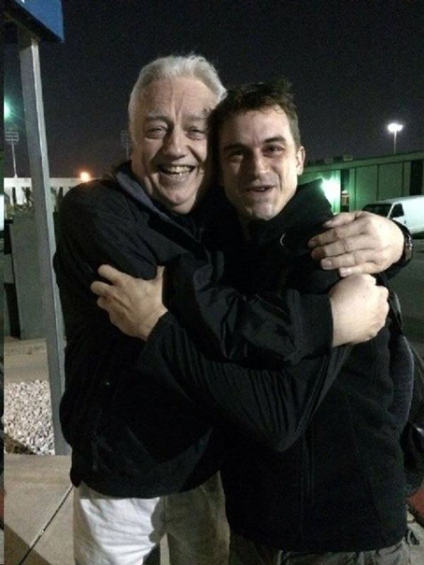 With Ben Williams at the stage door. Photo