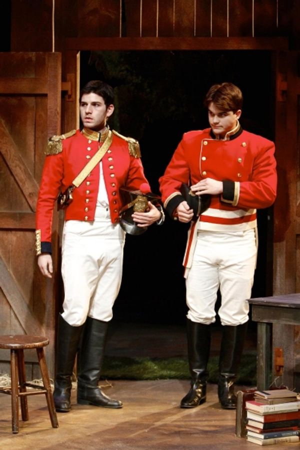 Moogie Brooks (Captain Lancey) and Derek Boyer Goh (Lt. Yolland) Photo