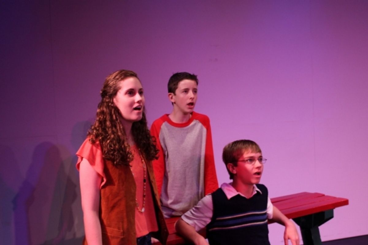 amy Swartz as Patrice, tyler Montgomery as evan and colin lynch as archie at 