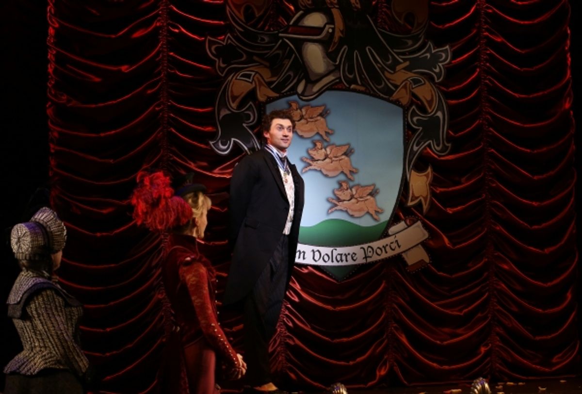 Bryce Pinkham with cast  at 