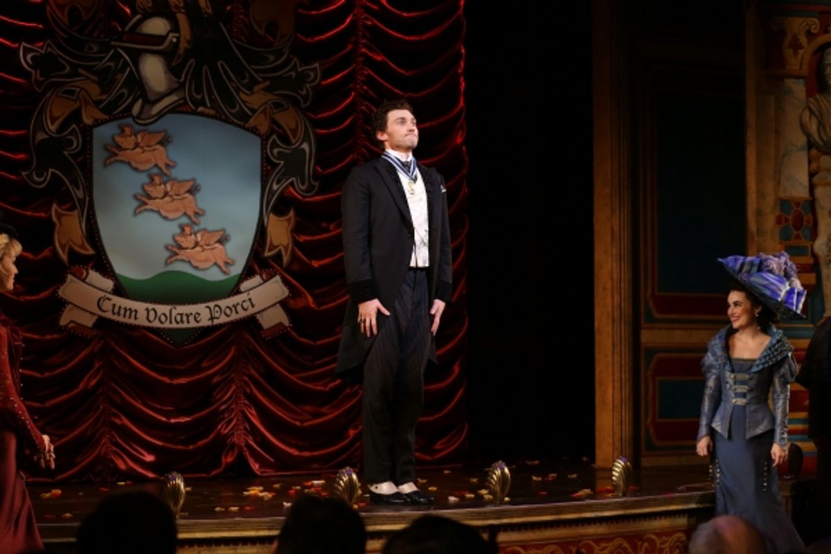 Bryce Pinkham with cast  at 