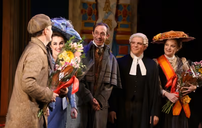 Jefferson Mays, Lauren Worsham, Price Waldman, Eddie Korbich and Jennifer Smith Photo