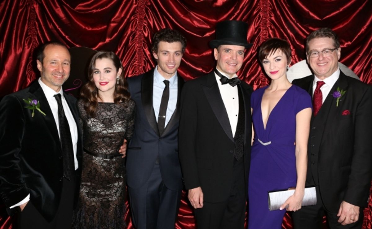 Steven Lutvak, Lauren Worsham, Bryce Pinkham, Jefferson Mays, Lisa O''Hare and Robert L. Freedman  at 