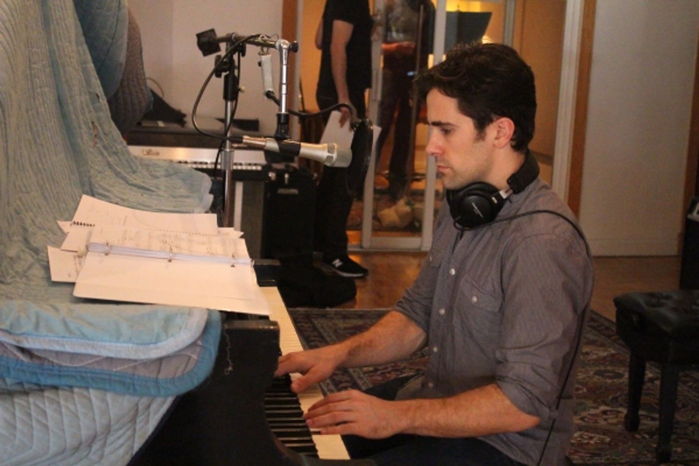 Photo Coverage: In the Recording Studio with MURDER FOR TWO!  Image