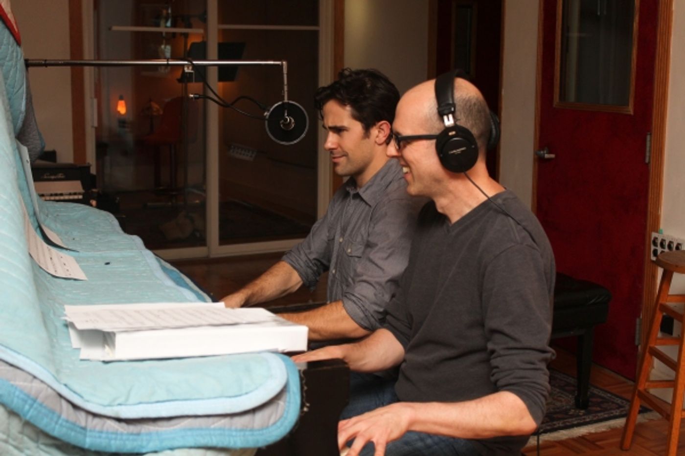 Photo Coverage: In the Recording Studio with MURDER FOR TWO!  Image