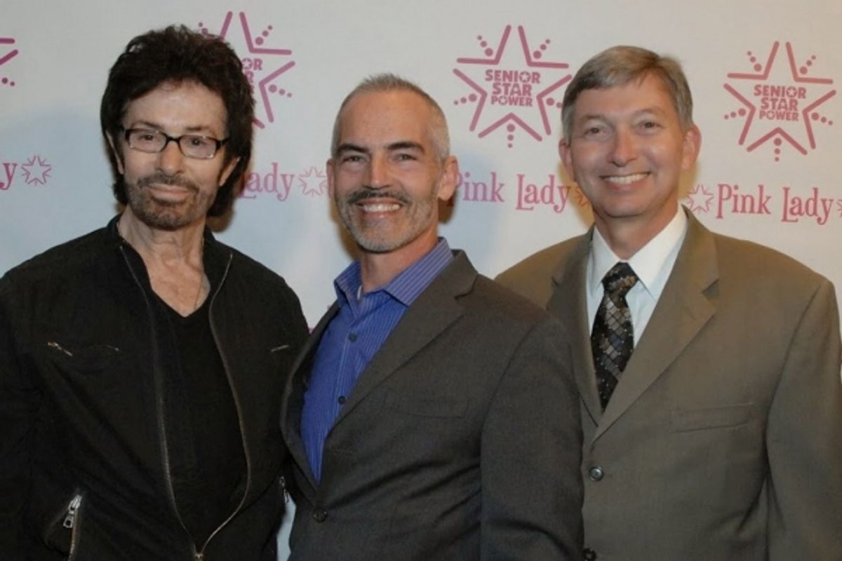 George Chakiris, Councilman Mitch O''Farrell and Leron Gubler (Hollywood Chamber of Commerce) at 
