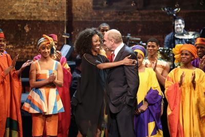 Heather Headley, Michael Eisner and Cast  Photo